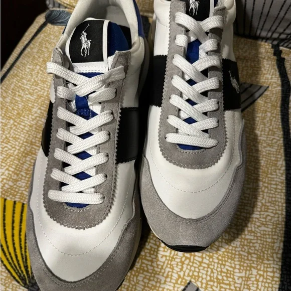 Polo Ralph Lauren Men's Train 89 Lace-Up Suede/Nylon Sneakers, Size 9.5 - Picture 8 of 11